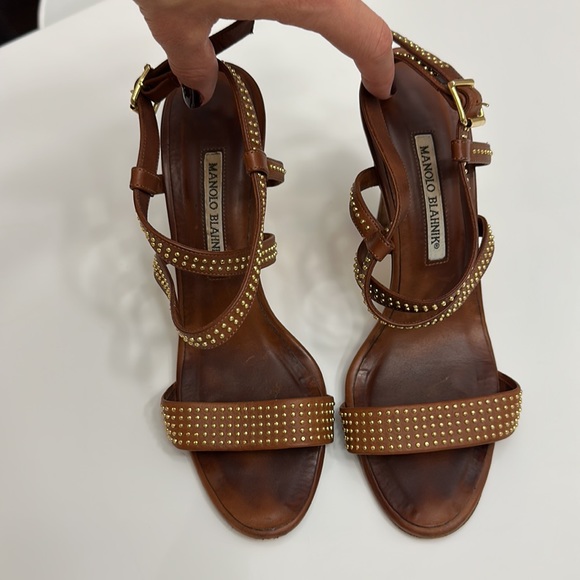 Studded & Strappy Manolo Blahnik Sandals - Picture 2 of 7